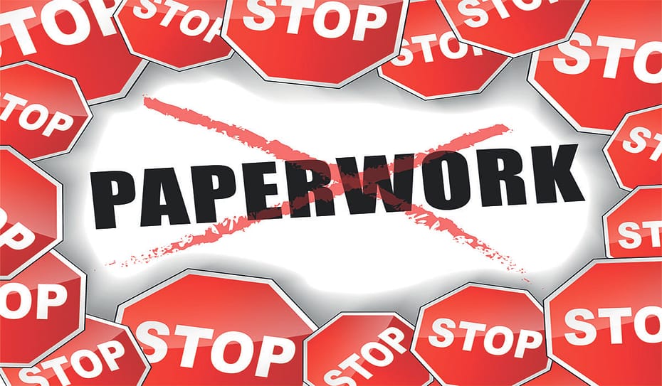 Stop paperwork